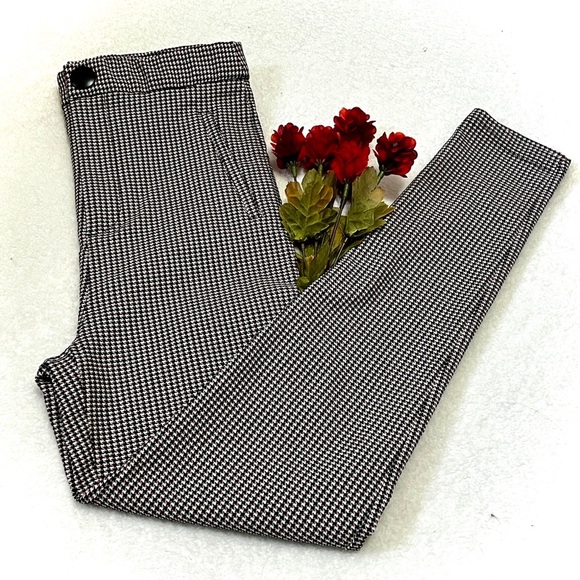 Zara Plaid Houndstooth High Waisted Skinny Pant - Medium (28") - Picture 1 of 12